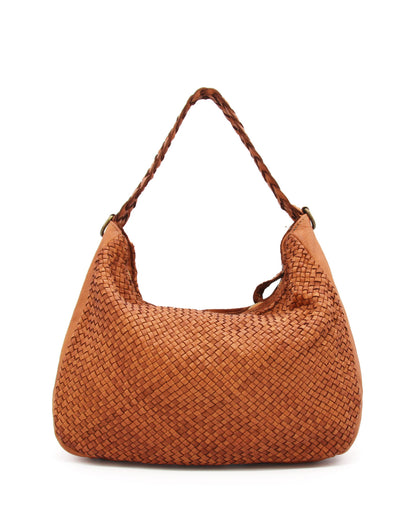 MONERA HOBO● Sac à bandoulière pour femme en cuir italien tressé