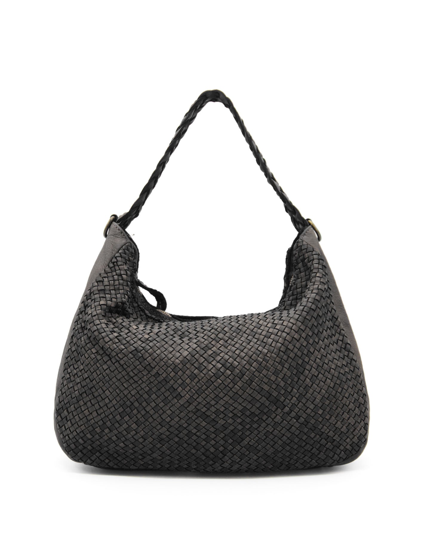 MONERA HOBO● Sac à bandoulière pour femme en cuir italien tressé