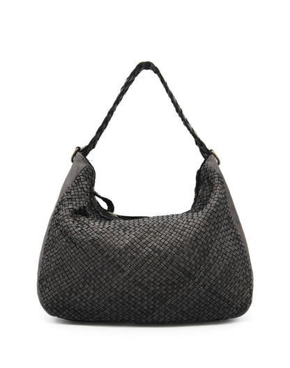 MONERA HOBO● Sac à bandoulière pour femme en cuir italien tressé