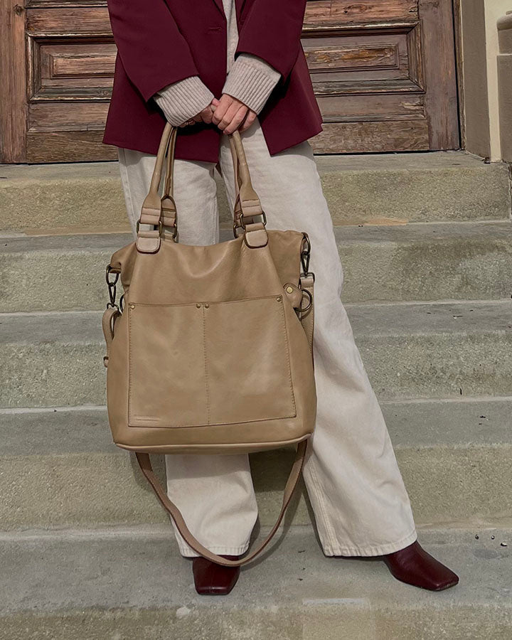 LISETTE™ XXL Shopper Schultertasche aus italienischem Leder