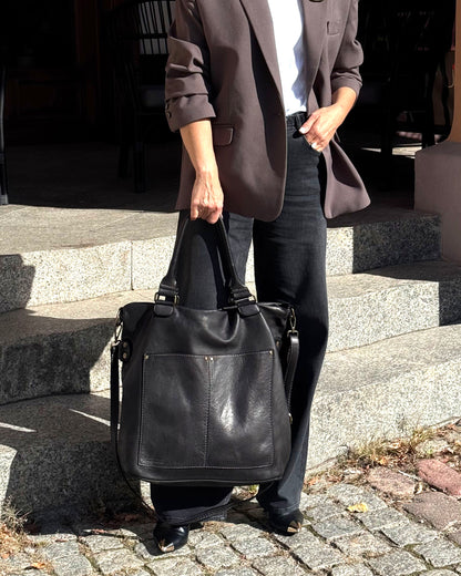 LISETTE™ XXL Shopper Schultertasche aus italienischem Leder