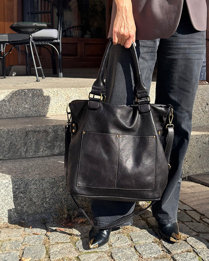 LISETTE™ XXL Shopper Schultertasche aus italienischem Leder