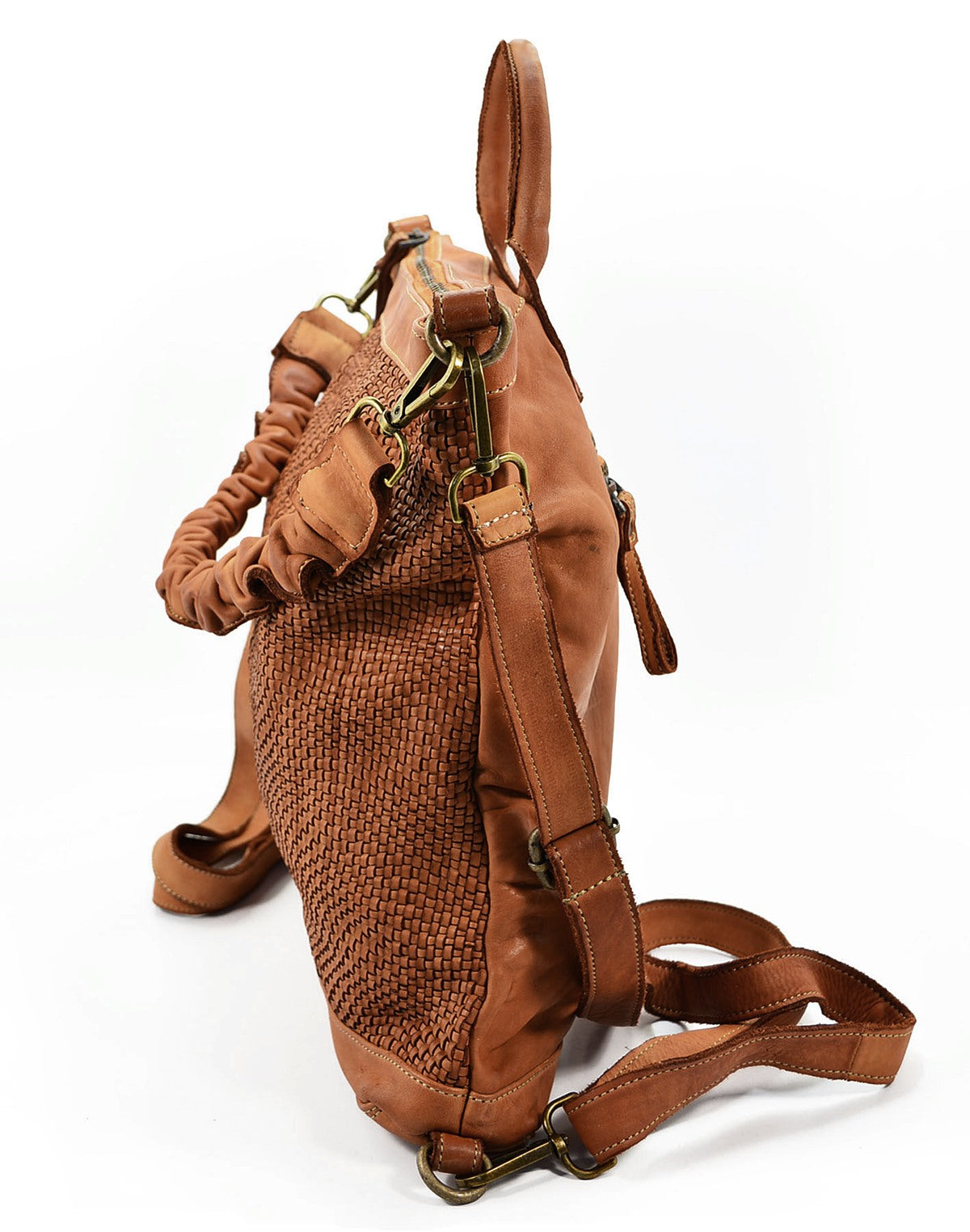 AJACCIO● Leder-Shopper & Rucksack Damen 2-in-1 – Hochwertiges italienisches Flechtleder Sacktaschen.com