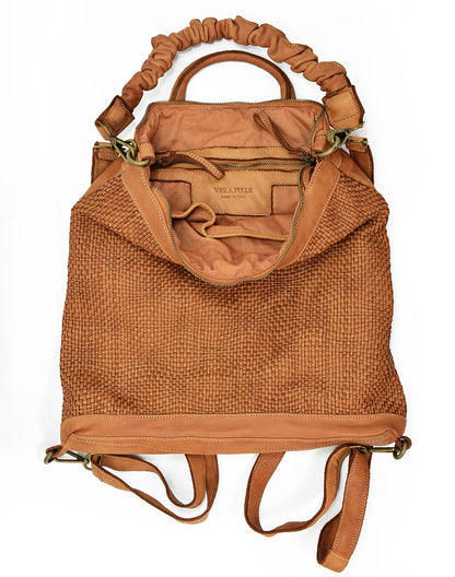 AJACCIO● Leder-Shopper & Rucksack Damen 2-in-1 – Hochwertiges italienisches Flechtleder Sacktaschen.com