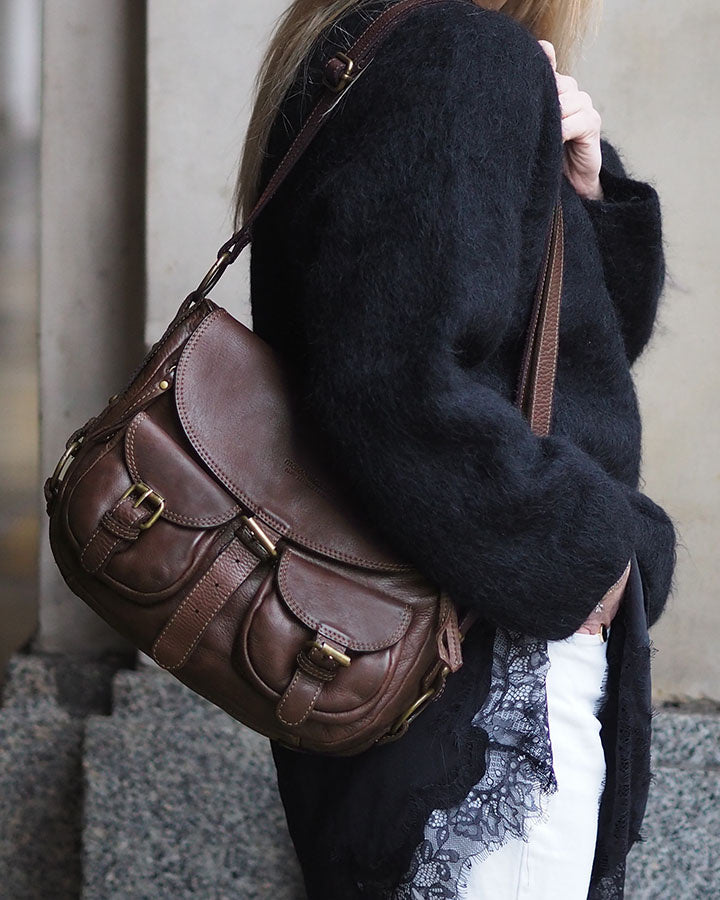 ANCONA™ Mittelgroße Umhängetasche im Safari-Stil – stilvoll, edel & funktional Sacktaschen.com