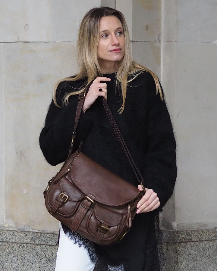 ANCONA™ Mittelgroße Umhängetasche im Safari-Stil – stilvoll, edel & funktional Sacktaschen.com