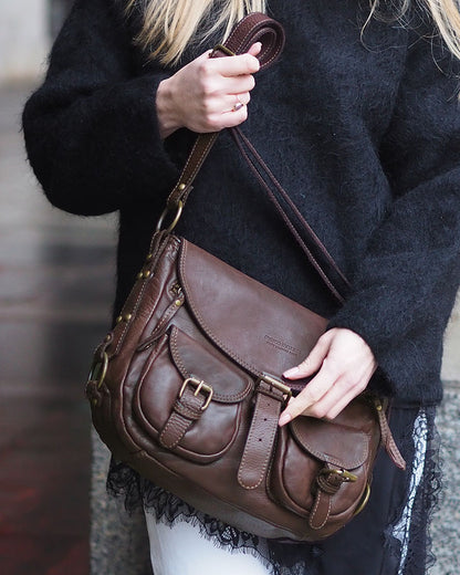 ANCONA™ Mittelgroße Umhängetasche im Safari-Stil – stilvoll, edel & funktional Sacktaschen.com