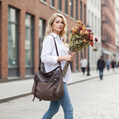 VANQUE™ ladies shoulder bag canvas canvas and leather shoulder bag