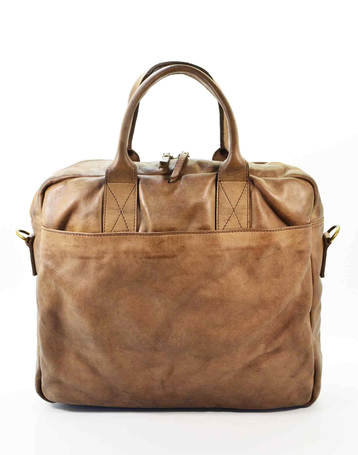 Braun APPELLO● Italienische Leder Businesstasche Laptoptasche für Damen und Herren Sacktaschen.com