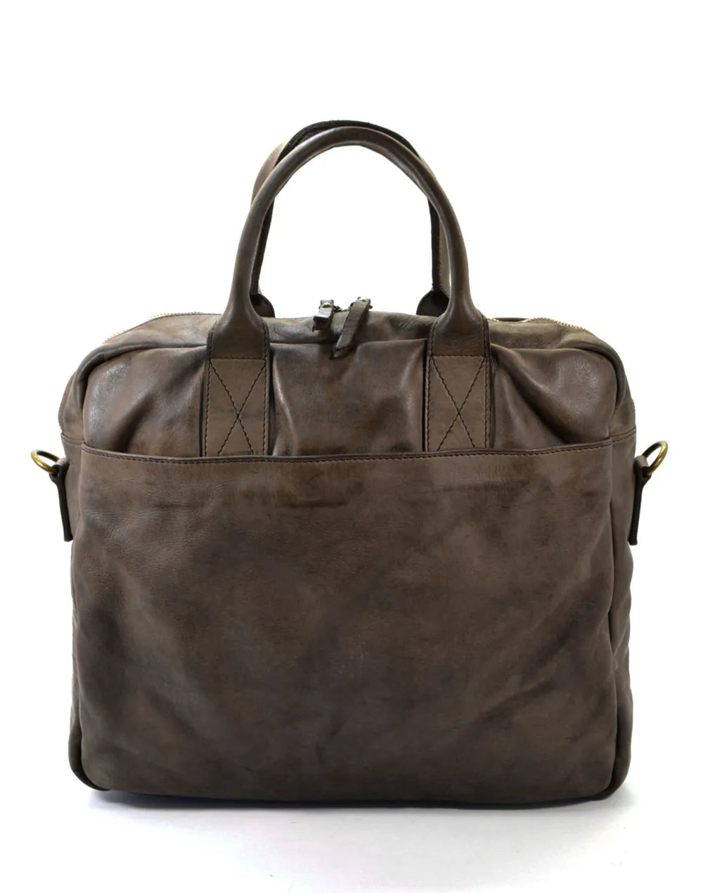 Klassische Arbeitstasche Laptop aus braunem Vintage-Leder für Damen und Herren.