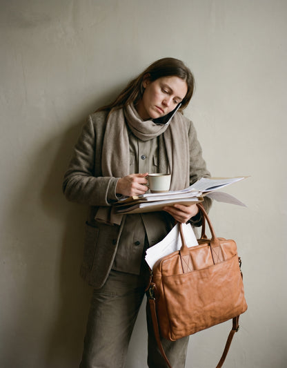 APPELLO● Italienische Leder Businesstasche Laptoptasche für Damen und Herren Sacktaschen.com