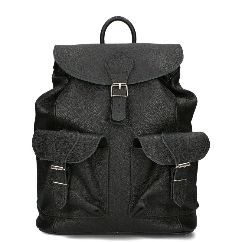 Damen Rucksacktasche aus Leder in Schwarz