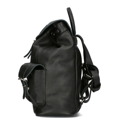 Bolso mochila de mujer en piel en color negro