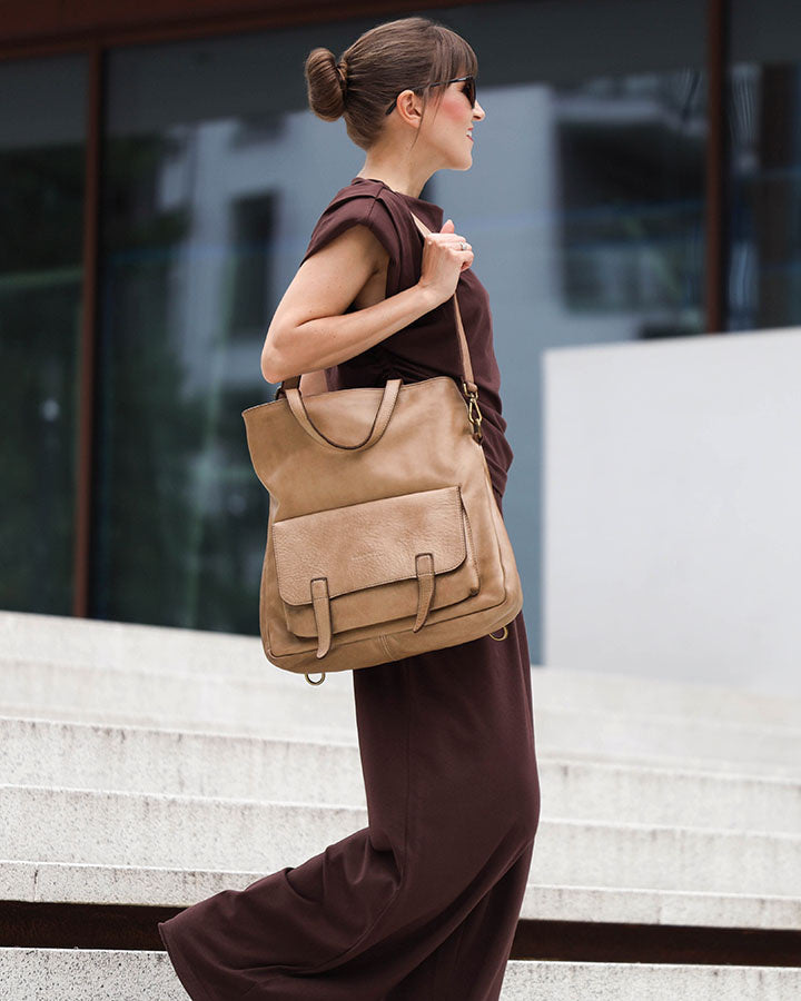 MORENO™ 3en1 Sac cabas en cuir avec fonction sac à dos