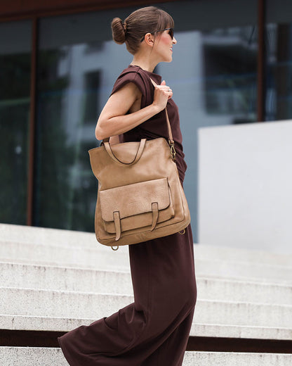 MORENO™ 3en1 Sac cabas en cuir avec fonction sac à dos