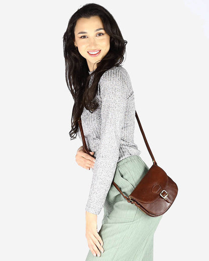 CIARA Kleine Damen Leder Umhängetasche Crossbody Sacktaschen.com