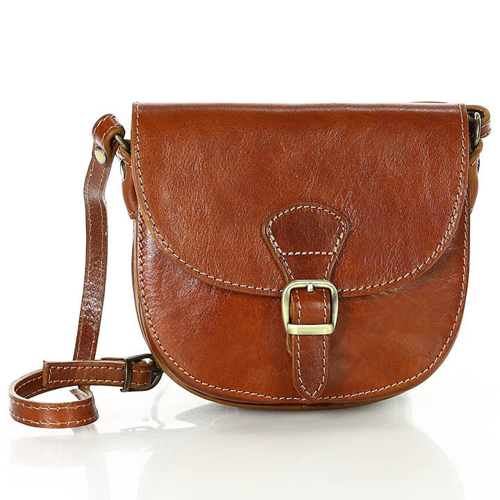 hellbraun CIARA Kleine Damen Leder Umhängetasche Crossbody Sacktaschen.com
