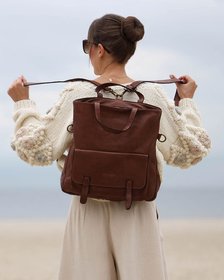 MORENO™ 3en1 Sac cabas en cuir avec fonction sac à dos