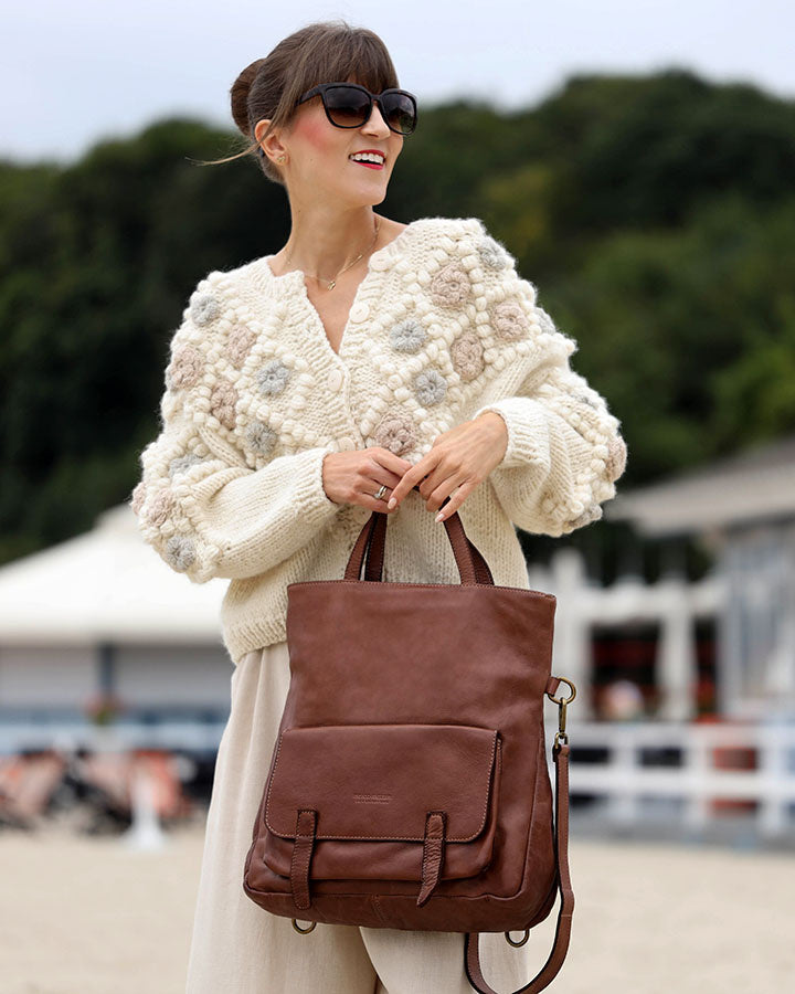 MORENO™ 3en1 Sac cabas en cuir avec fonction sac à dos