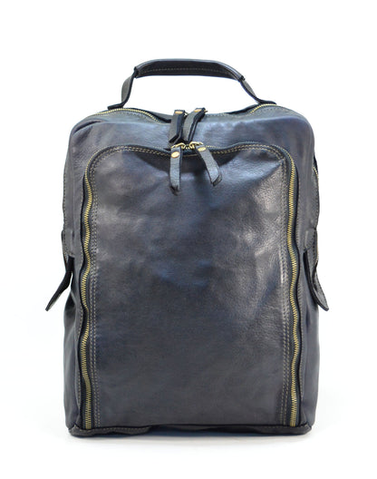 Eleganter Business-Lederrucksack aus italienischem Echtleder in Schwarz für den professionellen Auftritt