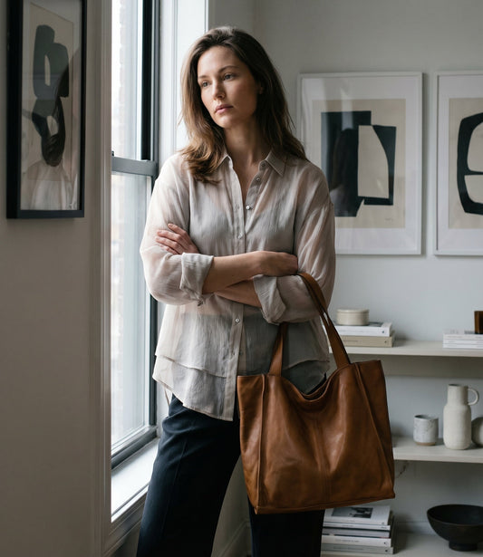 SOHO TOSCA● Klassische Hobo Shopper Tasche Damen aus weichem italienischem Leder Sacktaschen.com