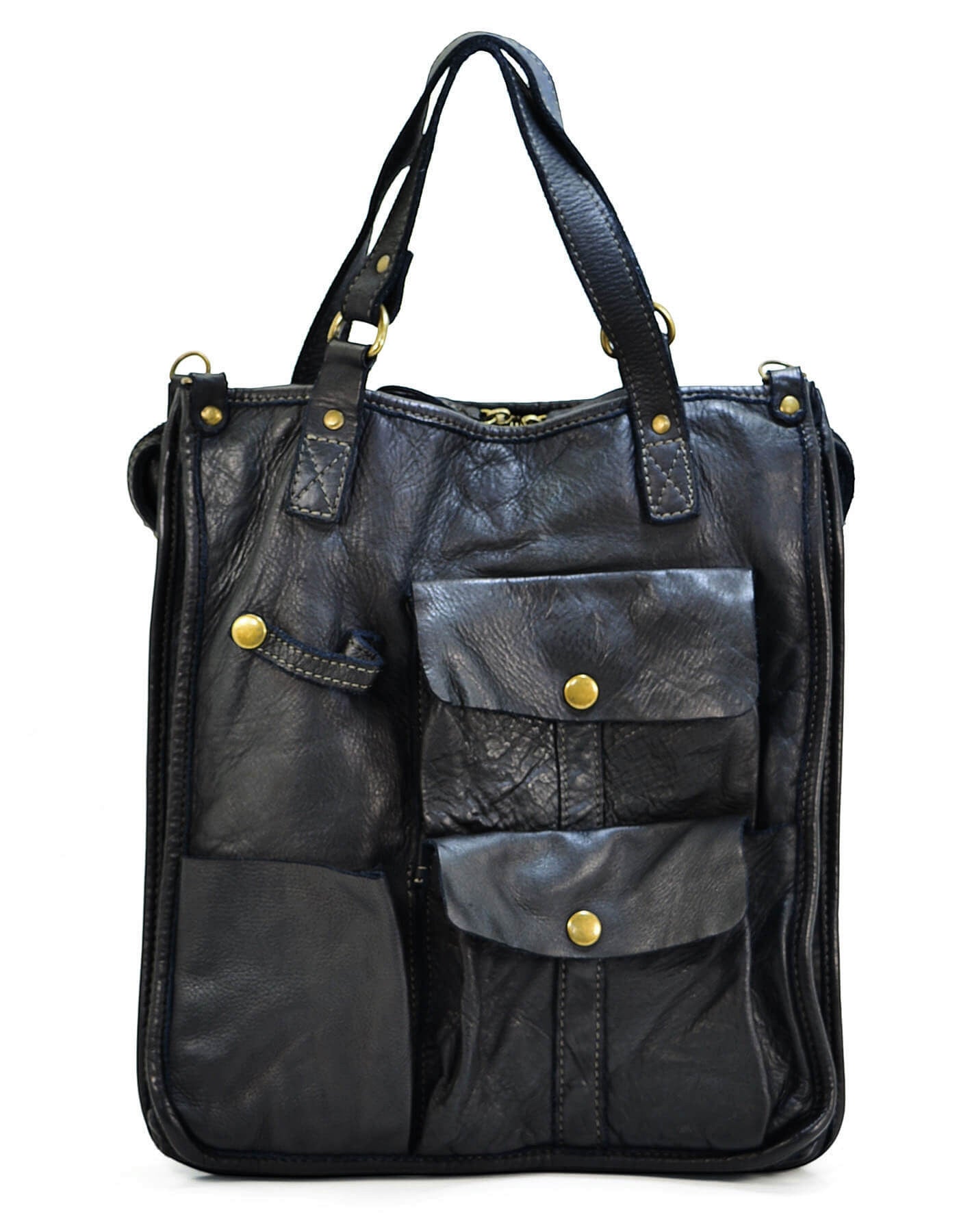 Schwarz LAVORO™ Leder Arbeitstasche & Umhängetasche – Dein Allrounder für Büro & Alltag Sacktaschen.com
