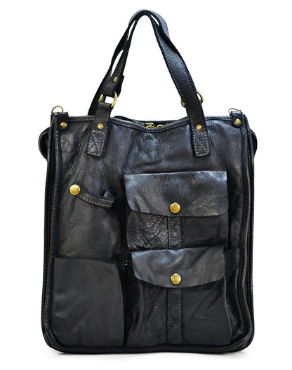 Schwarz LAVORO™ Leder Arbeitstasche & Umhängetasche – Dein Allrounder für Büro & Alltag Sacktaschen.com