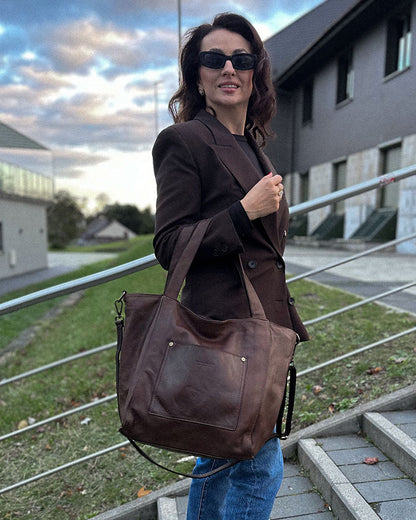 caldera-damen-shopper-bag-tote-tasche-naturleder-braun-schwarz-1 Sacktaschen.com