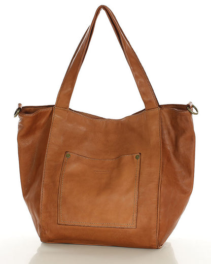 CALDERA. Women's Shopper Bag Tote from Natural Leather