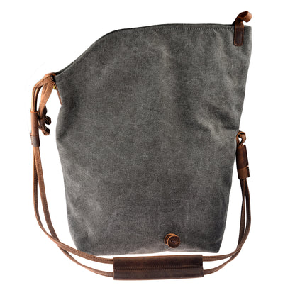 TRIAN VINTAGE Damen crossbody bag aus Segeltuch mit Leder Sacktaschen.com