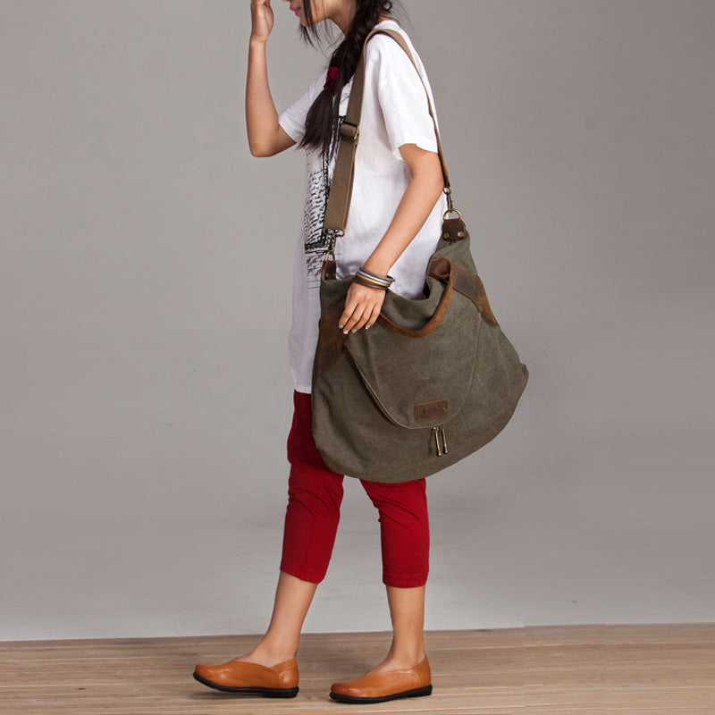 VANQUE™ ladies shoulder bag canvas canvas and leather shoulder bag