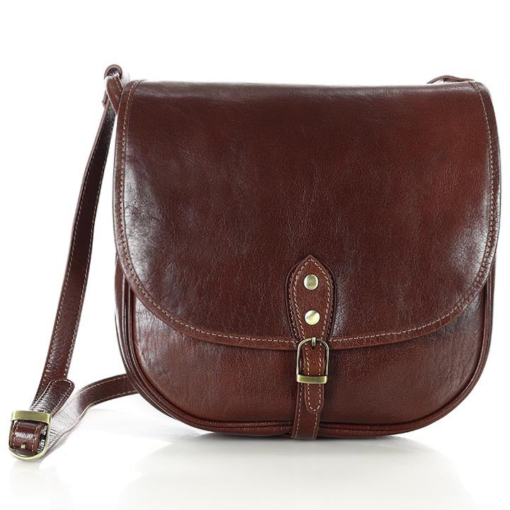 CHLOE Small brown or black leather saddle bag cross bag for women