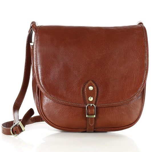 CHLOE Small brown or black leather saddle bag - cross bag for women