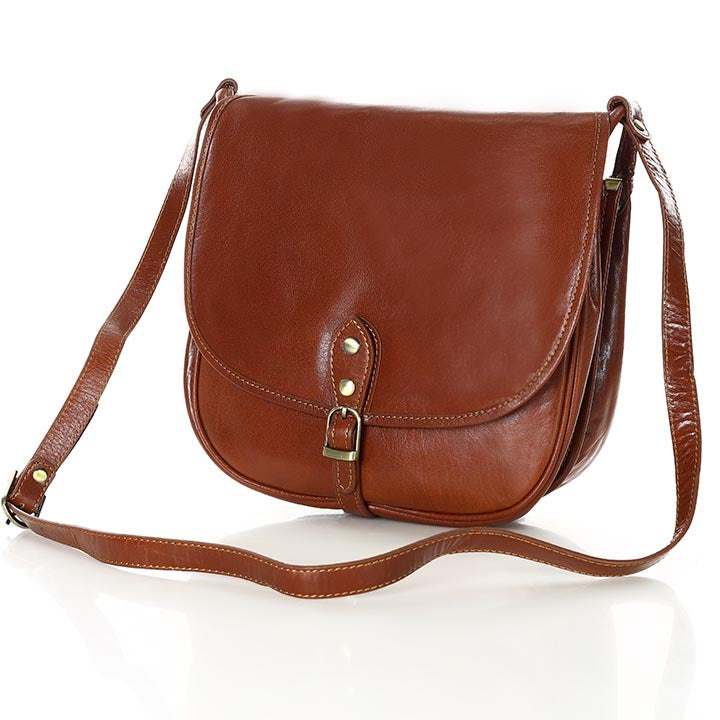 Sac bandoulière best sale cuir marron