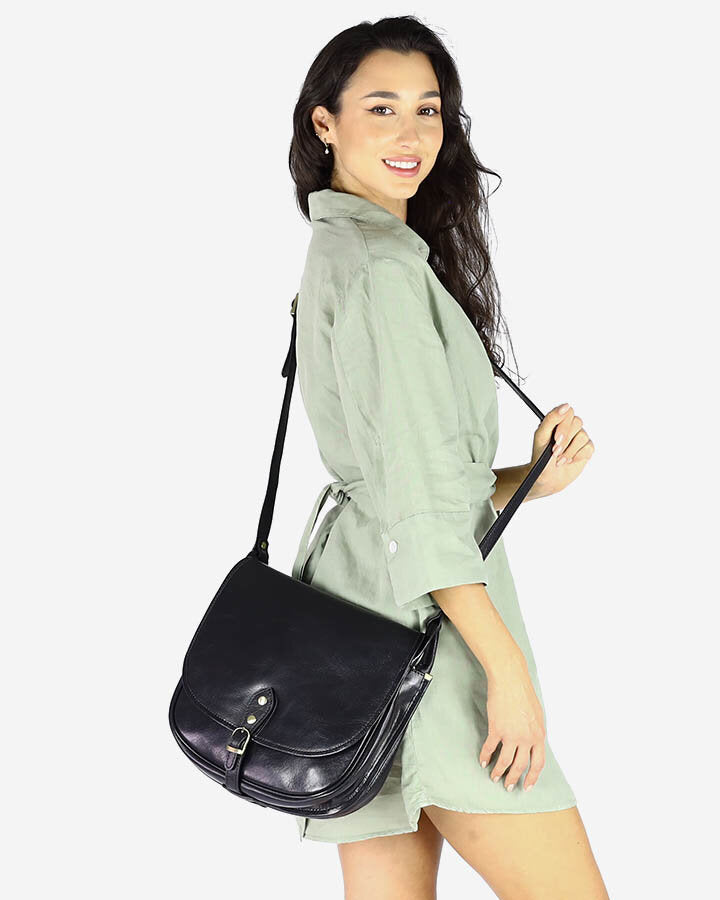 CHLOE Petit sac à main bandoulière cuir femme noir marron brun