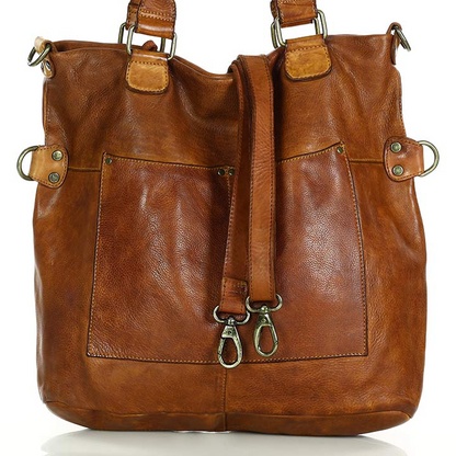 №56B  LISETTE™ Sac shopper sac porté épaule ou bandoulière en cuir véritable italien