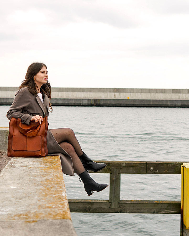 TOTE MODENA™ Damen Leder Tote Tasche für den Alltag