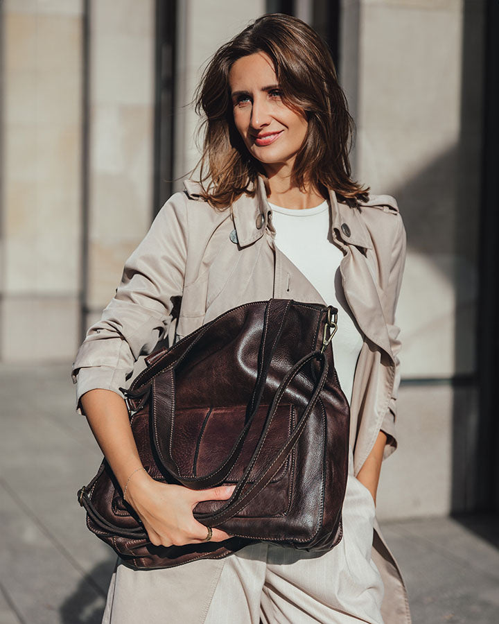 TOTE MODENA™ Damen Leder Tote Tasche für den Alltag