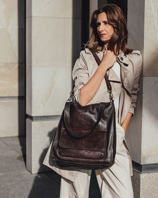 TOTE MODENA™ Damen Leder Tote Tasche für den Alltag