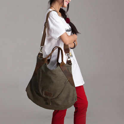 VANQUE™ ladies shoulder bag canvas canvas and leather shoulder bag