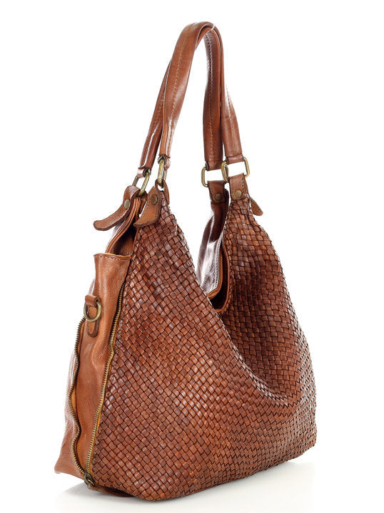 (EXPRESS) HOBO TRECCIA● Hobo bag Women's pouch bag made from braided leather