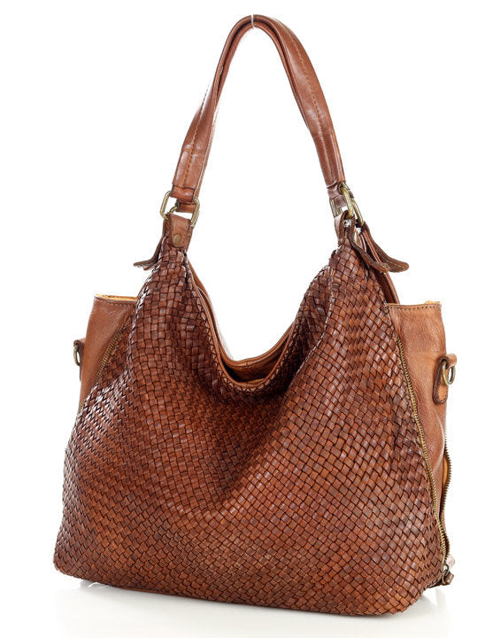 (EXPRESS) HOBO TRECCIA● Hobo bag Women's pouch bag made from braided leather
