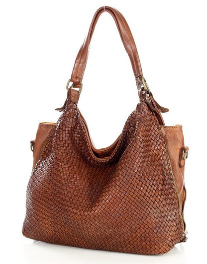 (EXPRESS) HOBO TRECCIA● Hobo bag Women's pouch bag made from braided leather