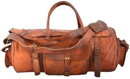 VINTAGE ESCAPE™ Gross Handgemahte Leder Reisetasche XXL 30"