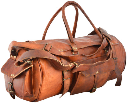 VINTAGE ESCAPE™ Gross Handgemahte Leder Reisetasche XXL 30"