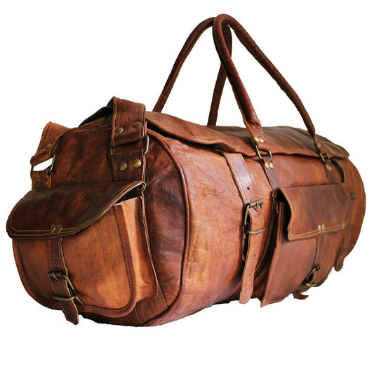 VINTAGE ESCAPE™ Bolsa de viaje de cuero hecha a mano XXL 30"