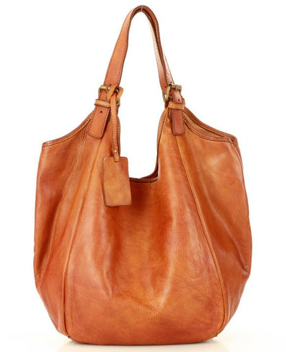 Hellbraun HOBO● Hobo Tasche Damen Leder XXL – Große weiche Schultertasche aus Echtleder, A4 Shopper & Beuteltasche Sacktaschen.com