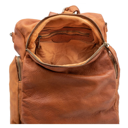 URBINO● 2-in-1 leather city backpack vintage for men and women with multiple pockets. 