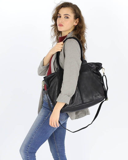 LORETTA™ Großer Tote Shopper Tasche aus Leder mit reißverschluss