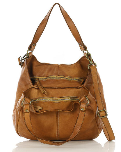 CALCIONE women's hobo bag made of Italian leather with two compartments